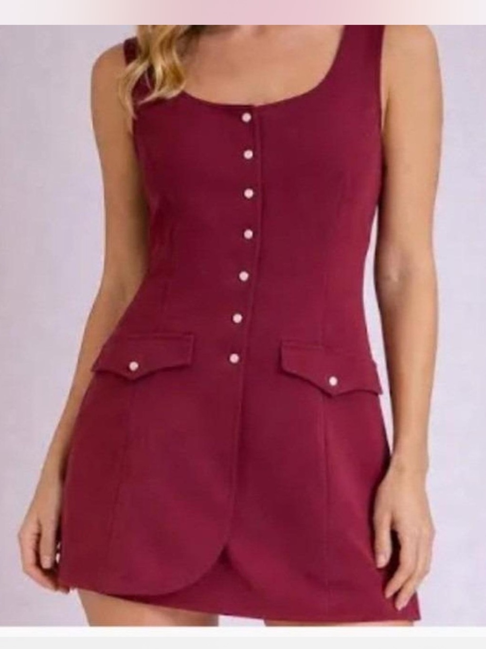 Amanda Uprichard Kya Mini Romper in Wine Red NWT